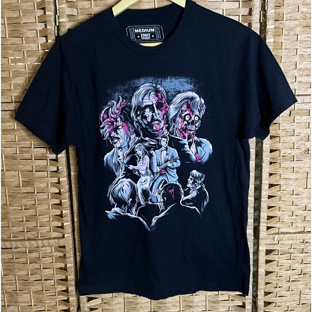 Super Rare Fright Rags Zombie Apocalypse Graphic TShirt M Black Horror Sci‎ Fi